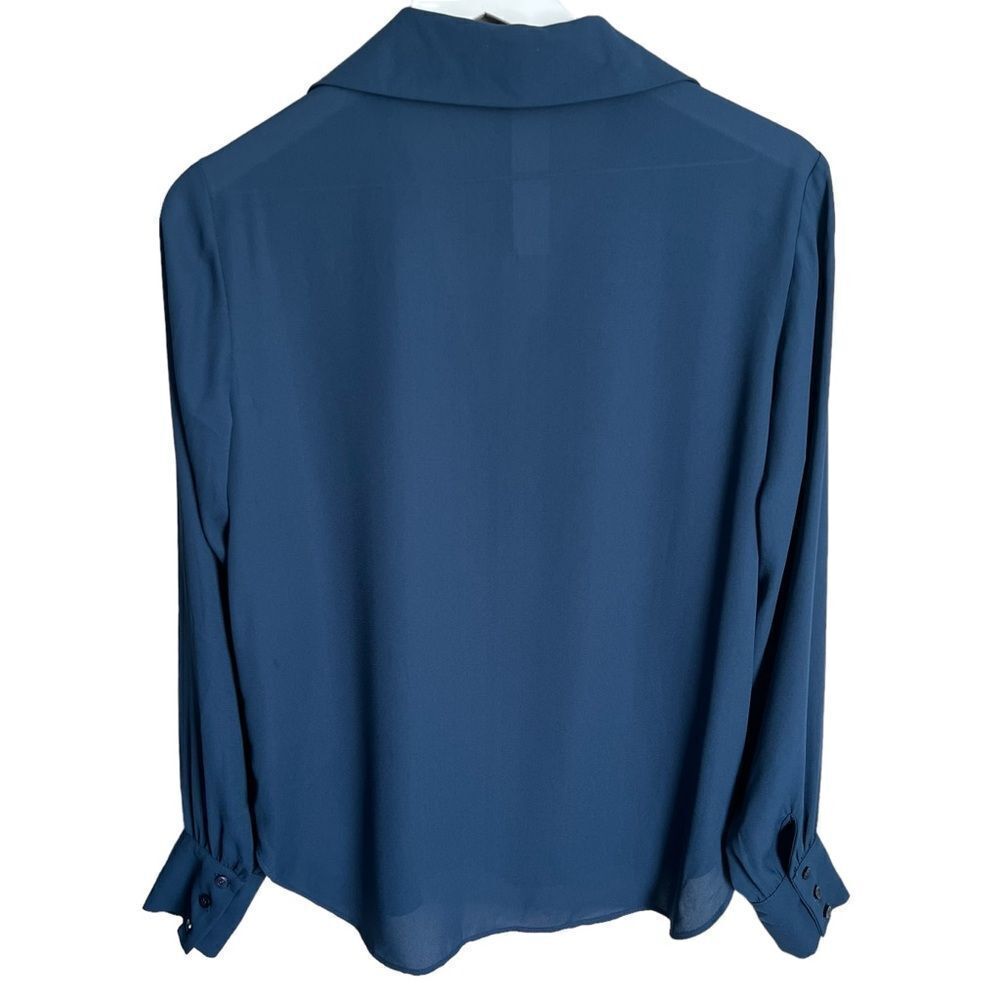 Revolve Three Eighty Two Blouse Womens Small Navy… - image 3